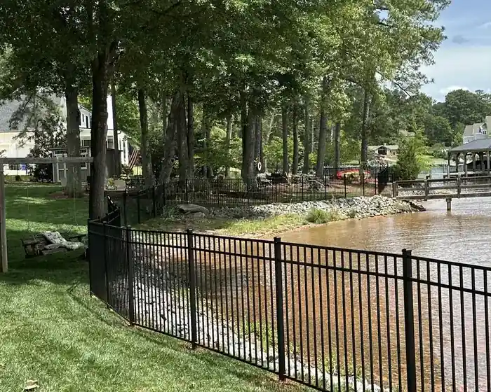 Commercial building serviced by Gray Fence Co.